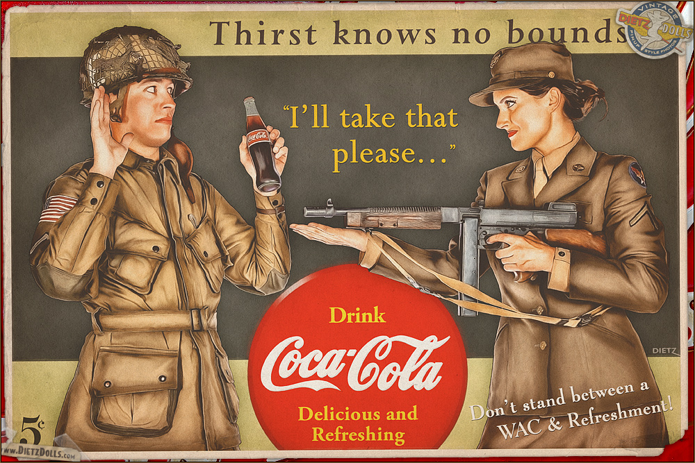 Ww2 And Coca Cola Posters Pinup Style Small Scale Military Headquarters