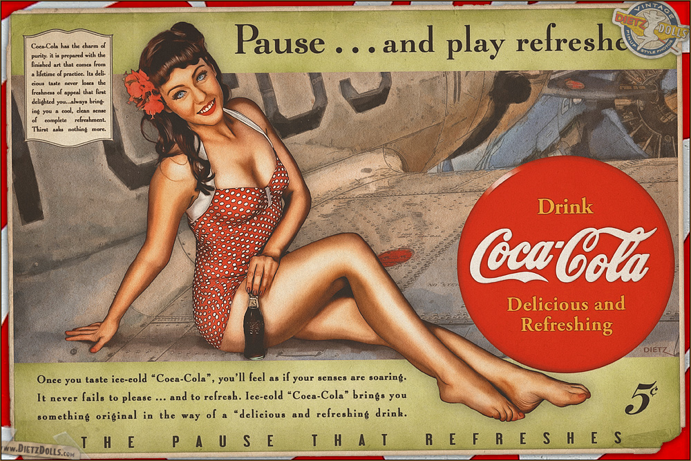 Ww2 And Coca Cola Posters Pinup Style Small Scale Military Headquarters